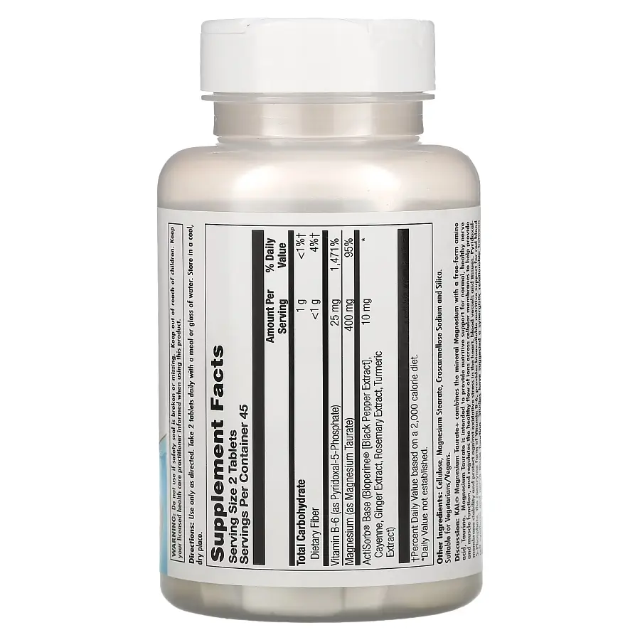 Таурат магния KAL Magnesium Taurate+ 400 mg, 90 таблеток - фото 2