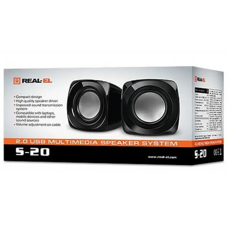 Акустична система REAL-EL S-20 black (EL121100007) - фото 2