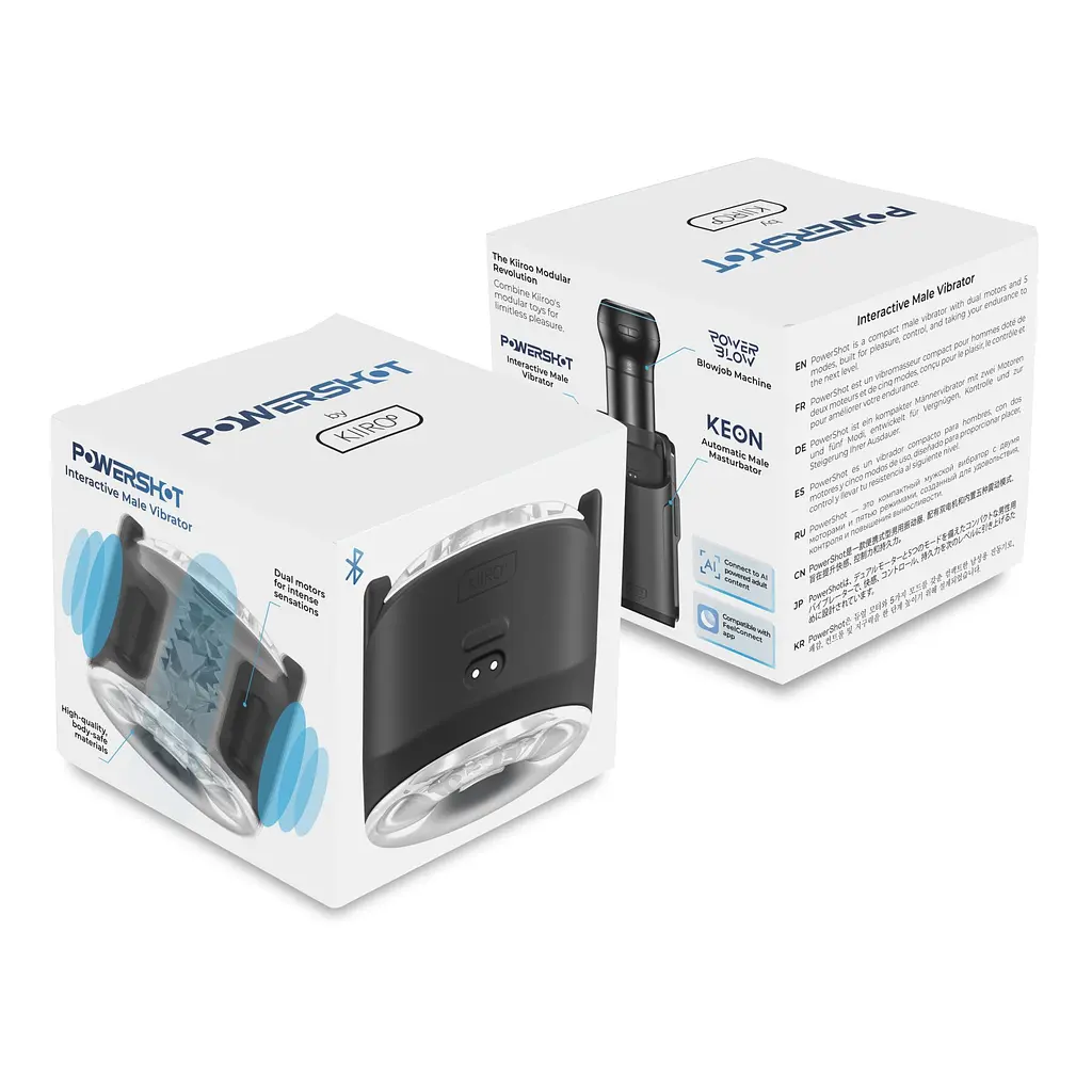 Інтерактивний мастурбатор 2в1 з вібрацією KIIROO PowerShot, компактний, 2 вібромотори - фото 15