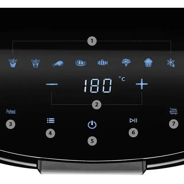 Аерофритюрниця Mozano AGD/FRY/01#SRE 1500 Вт 4 л 8 авто програм - фото 7