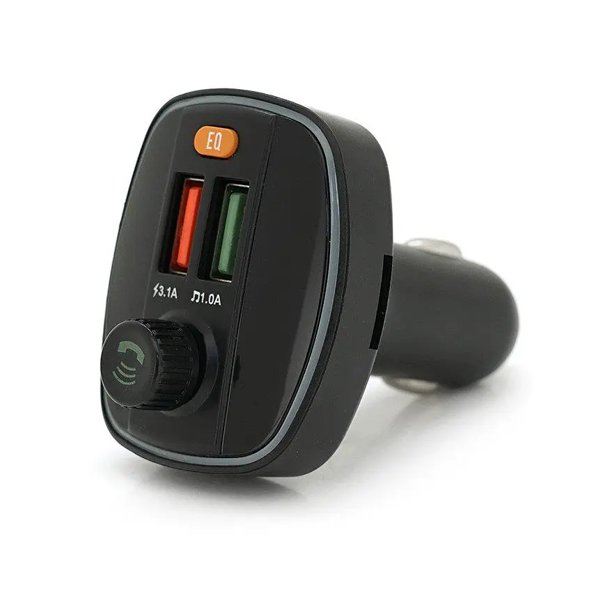 Автомобільний FM-трансмітер-модулятор Bluetooth Voltronic FMQ18EQ 3,1 А, USB, TF - фото 2