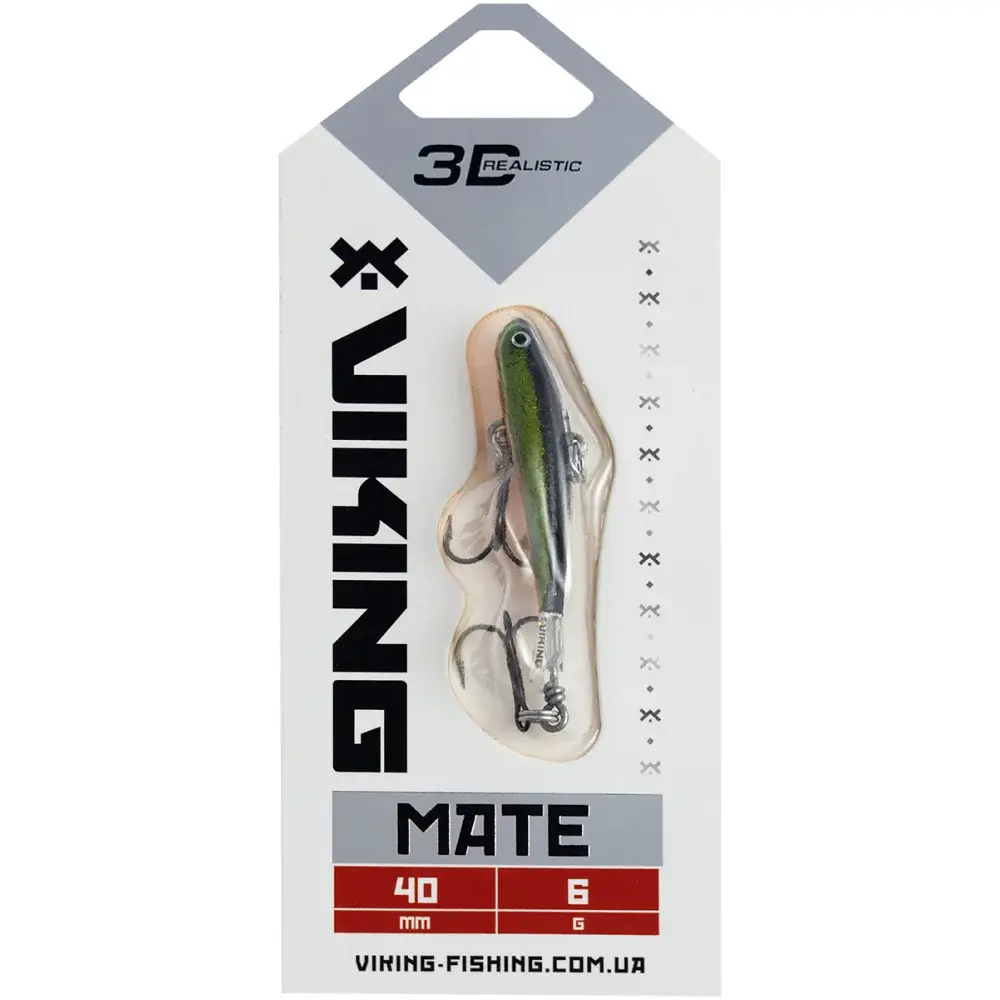Балансир Viking Fishing Mate Ice Jig 40mm 6g #18 Golden Green - фото 2