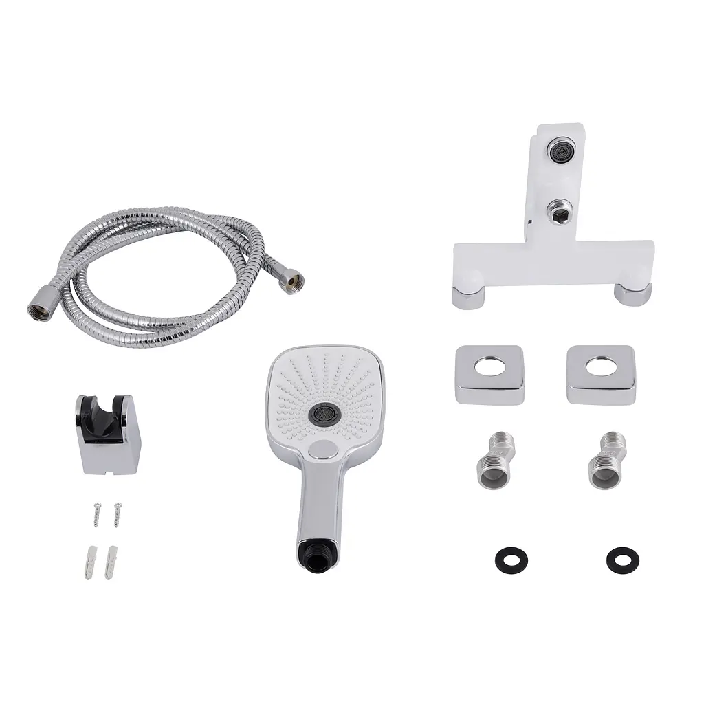 Змішувач для ванни Qtap Gemini (з душовим гарнітуром) QTGEM259CRW45683 Chrome/White - фото 6