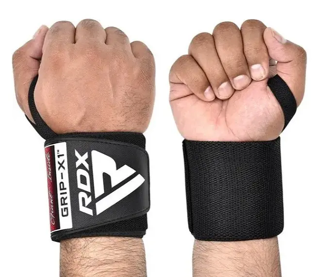 Бинти для зап'ясть (кистьові бинти) RDX W3 Gym Wrist Wraps Full Black (WAH-W3FB) - фото 3