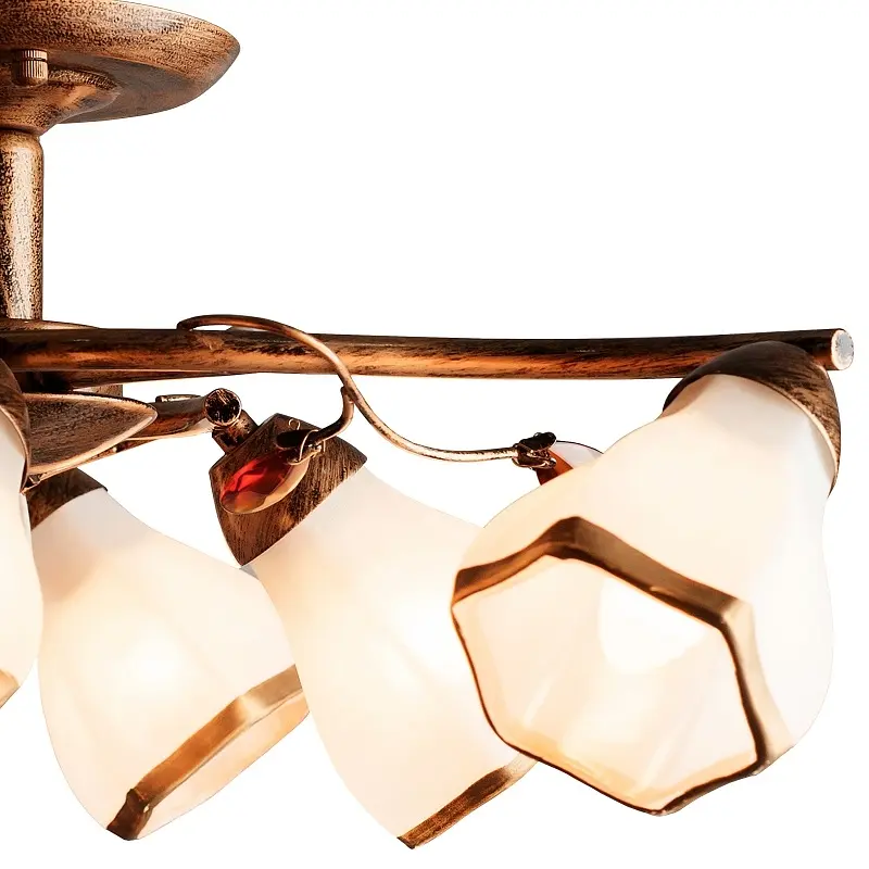 Люстра потолочная Brille флористика E14 60W BR (LK-151S/6) - фото 4