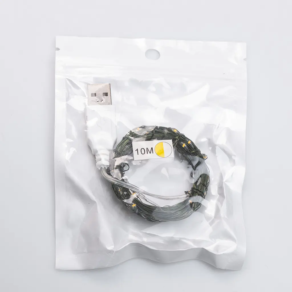 Гірлянда Роса нитка 100 LED довжина 10 м від USB зелена, жовтий GarlandoPro USB100L10MGY - фото 30