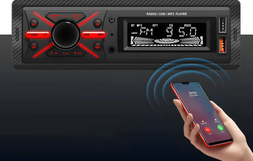 Автомагнитола Carwales 950 с USB и FM-радио для автомобиля Черный - фото 2