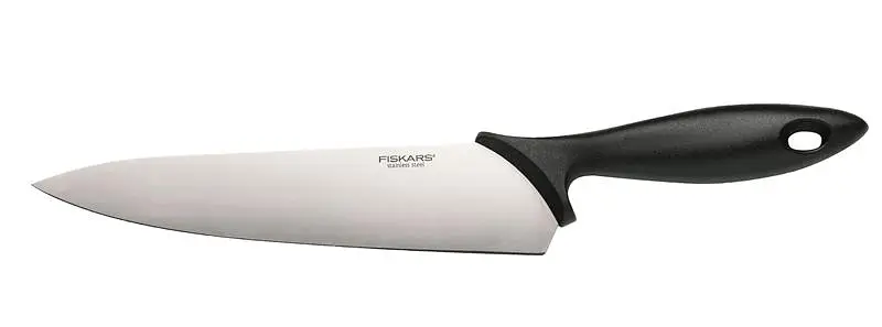 Нож кухонный Fiskars Essential поварской 21.4 см нержавеющая сталь, пластик, черный kuh0014565 - фото 2