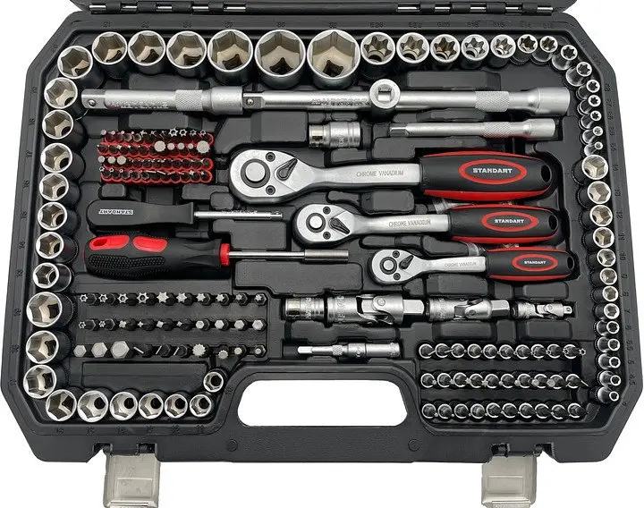 Набір інструменту комбінований 1/4",3/8",1/2" 216од. СТАНДАРТ ST-0216 - фото 3