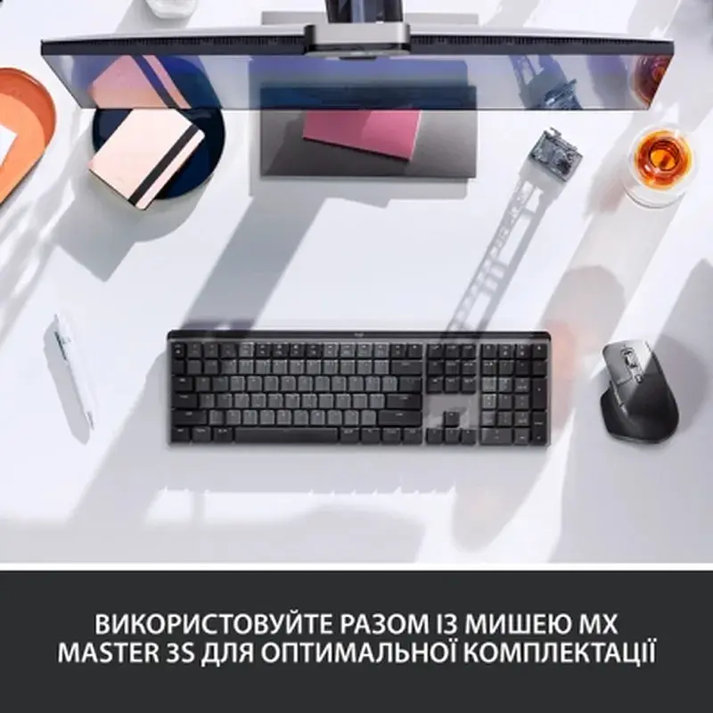 Клавіатура Logitech MX Mechanical Wireless Illuminated Performance Graphite (920-010757) - фото 9