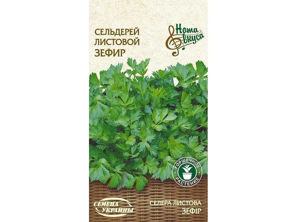 Селера СЕМЕНА УКРАИНЫ (20 пачок) листова ЗЕФИР НВ 0,5г (рс)