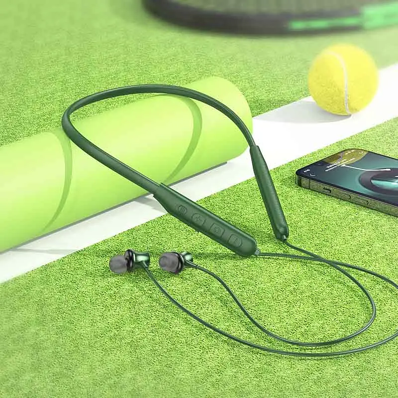 Беспроводные наушники Hoco ES64 Bluetooth 5.3, 200 mAh, 2/30h тёмно-зелёные - фото 3
