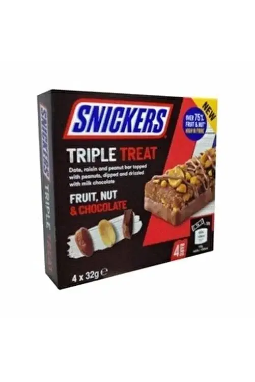 Шоколадні батончики Snickers Triple Treat 4х32 г - фото 3