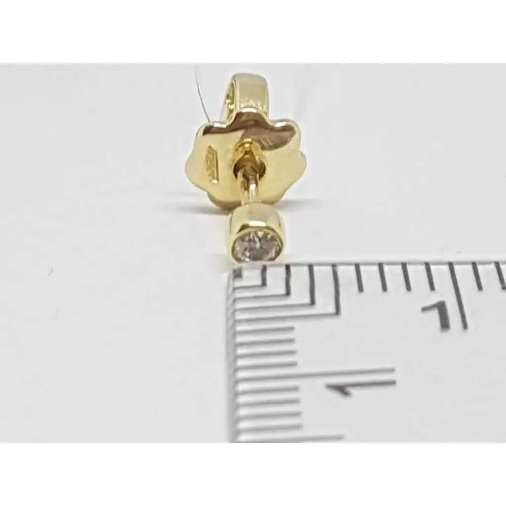 Золоті сережки-пуссети Qvaliz з діамантами. Артикул С00949 - фото 3