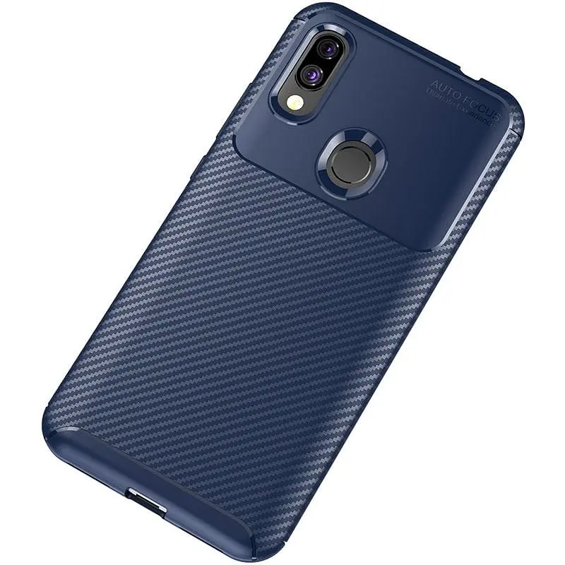 Чохол-накладка Toto TPU Carbon Fiber 1.5 mm Case Xiaomi Redmi 7 Dark Blue - фото 2