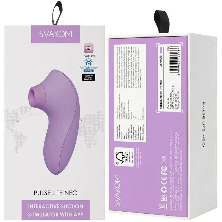 Вакуумный стимулятор Svakom Pulse Lite Neo Lavender - фото 8
