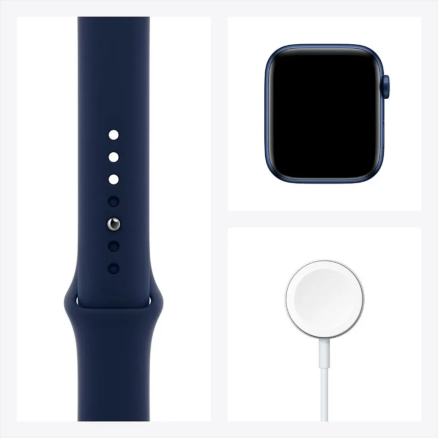 Смарт-часы Apple Watch Series 6 GPS 44 mm Blue Aluminium Case with Deep Navy Sport Band - Regular Model A2292 (Grade C) Seller Refurbished - фото 7
