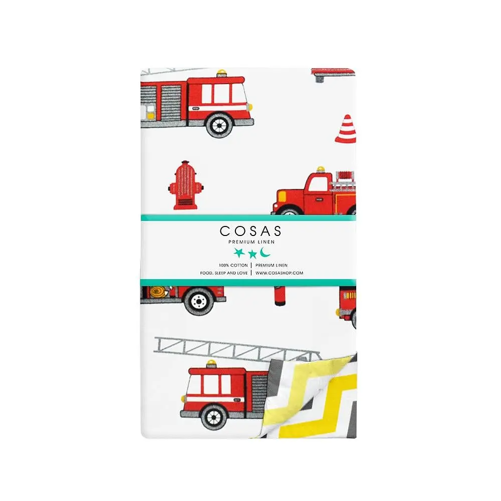 Дитяча постільна білизна в ліжечко FIRE TRUCK COSAS (4822080905275) - фото 4