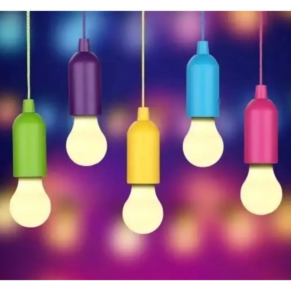 Лампа X-balog BL-15418 на батарейках світильник похідний світлодіодний на шнурку жовта - фото 6