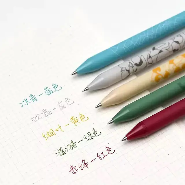 Набір ручок Xiaomi Youpin Kaco Chinese Style Retro Gel Ink Pen (6958961229685) - фото 9