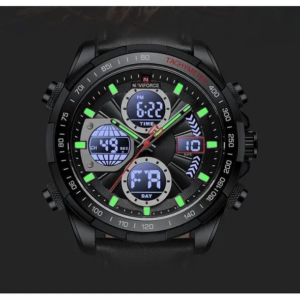 Чоловічий наручний годинник Naviforce Fly (Black) - фото 10