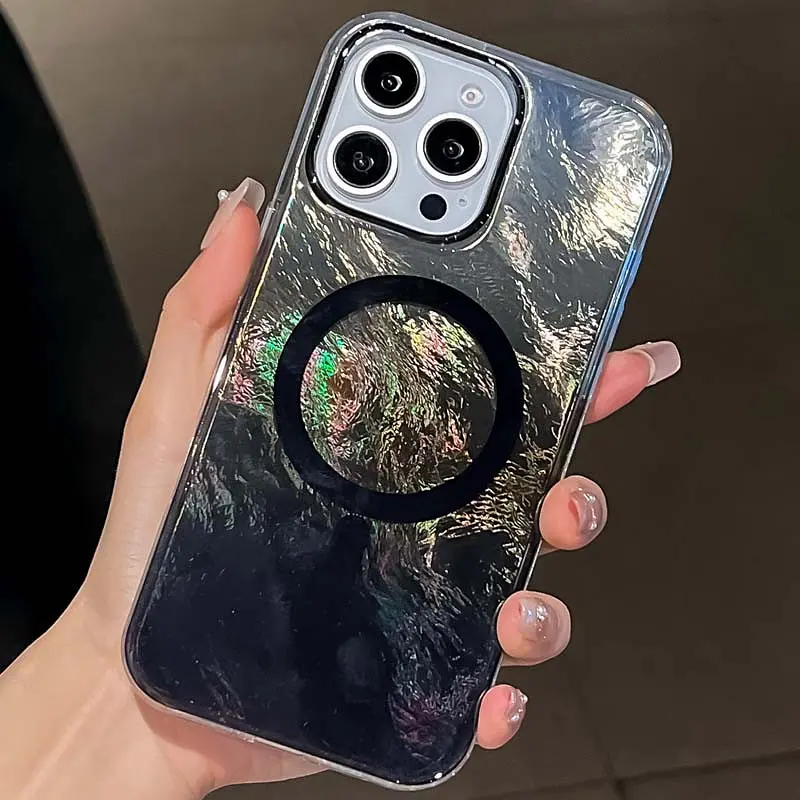 Чохол TPU Shiny Mountain (MagFit) для Apple iPhone 16 Pro (6.3) Black - фото 3