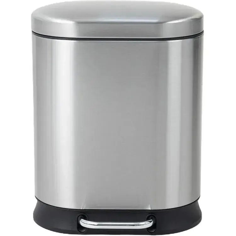 Відро для сміття з плавним закриттям овальне Mixxus Premium Strong-TC0105 SS Color 5л нержавіюча сталь MI7080, Нержавіюча сталь