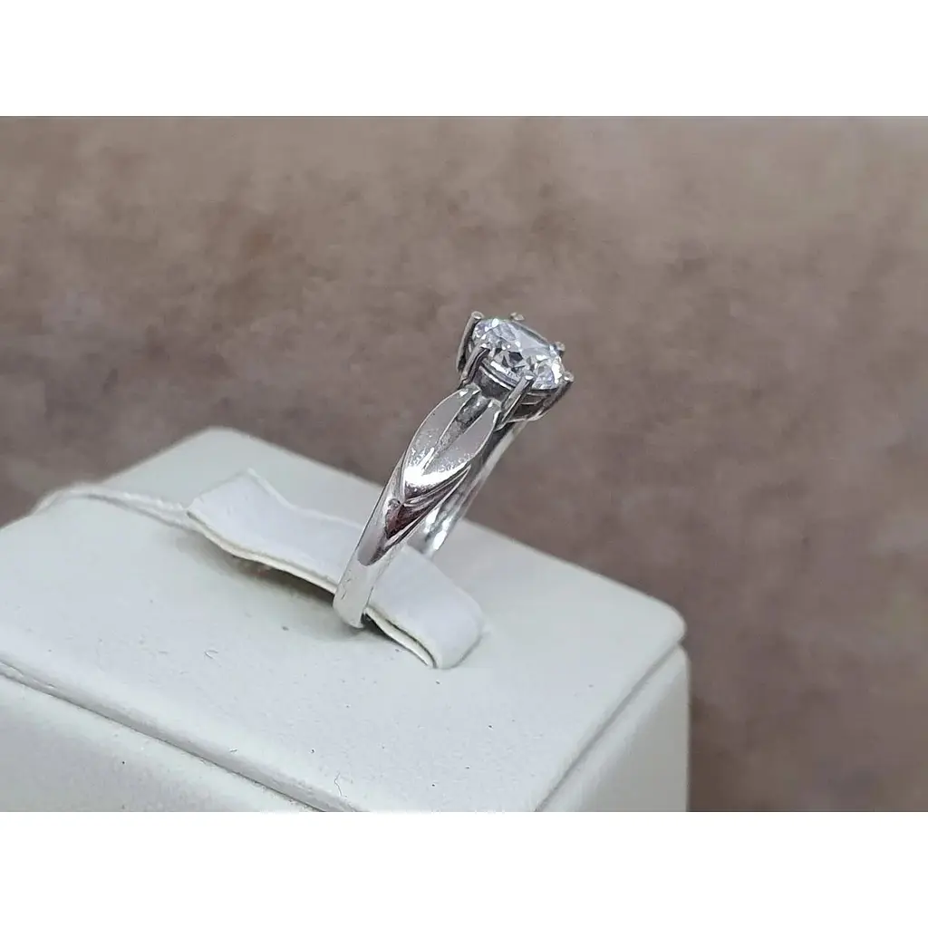 Срібне кільце Агні АНТАРЕС з фіанітом. 1233/1Р-CZ 16,5 - фото 4