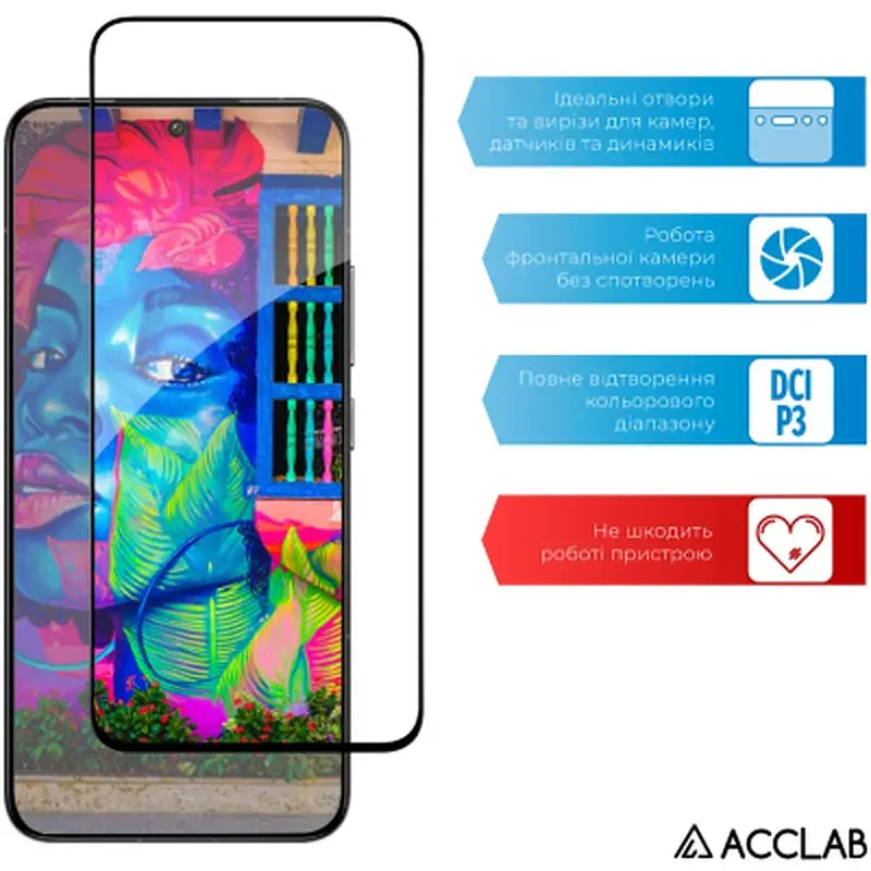 Скло захисне ACCLAB Full Glue Xiaomi 14 Black (1283126591280) - фото 5