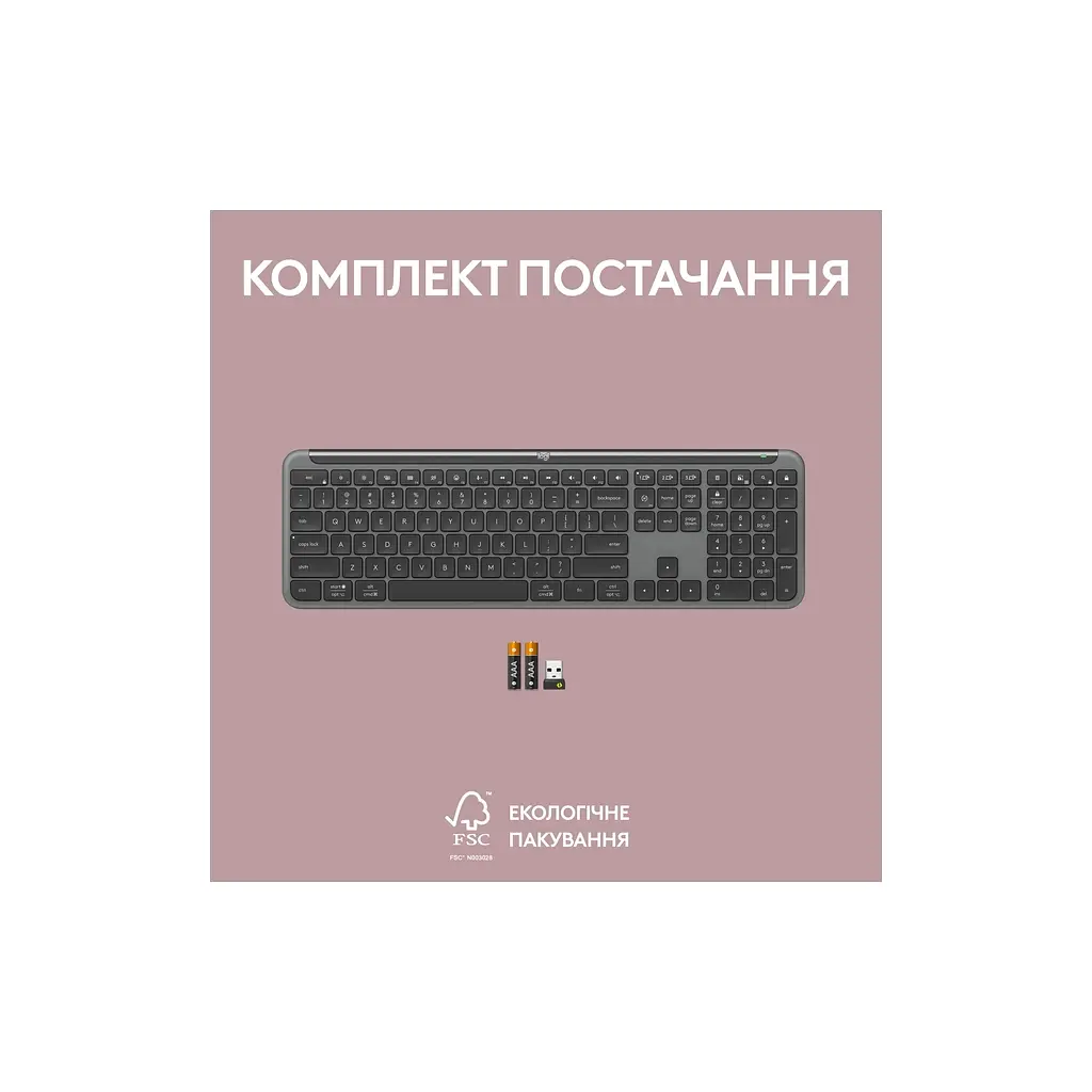 Клавіатура Logitech K950 Bluetooth/Wireless UA Graphite (920-012465) - фото 2
