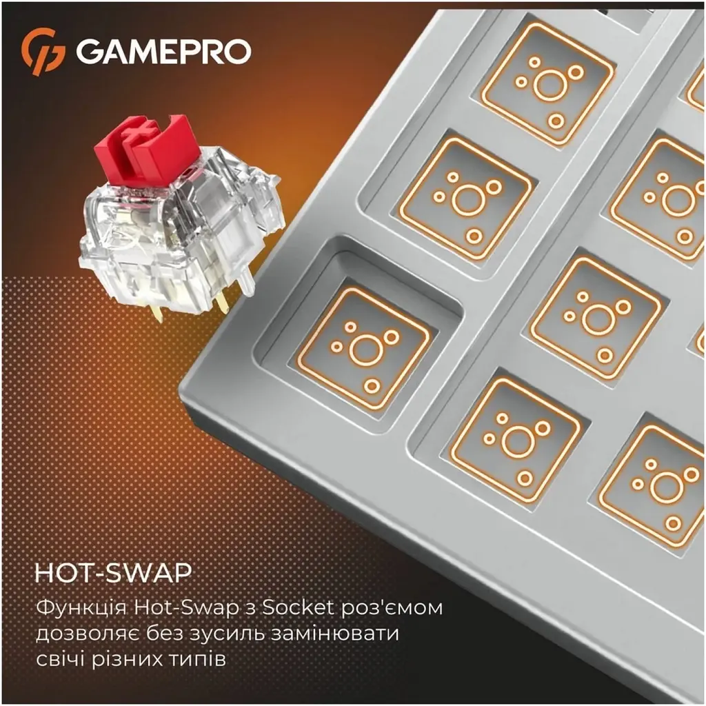 Клавіатура GamePro Genesis Silverlight MK116 USB UA Grey (MK116) - фото 10