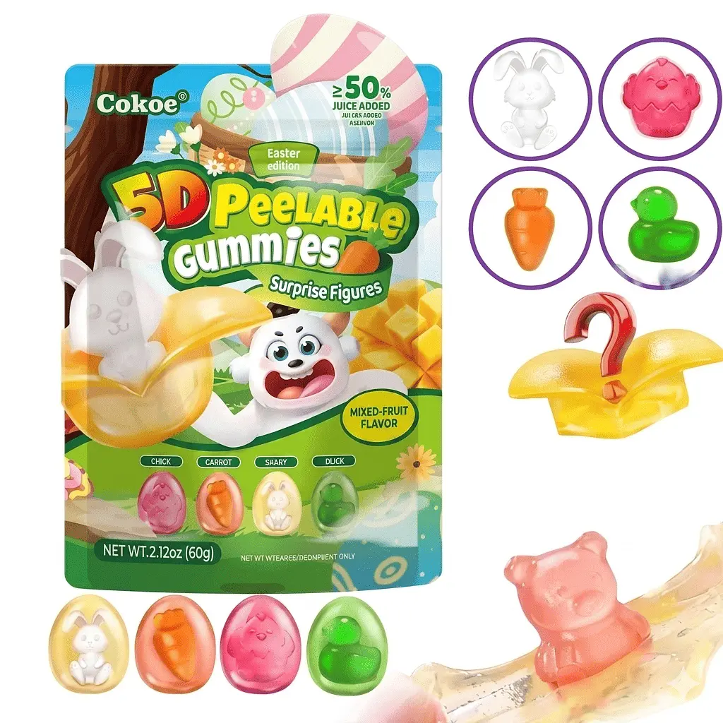 Желейні цукерки Cokoc 5D Peelable Gummies Mixed Fruit Flavor 60г - фото 2