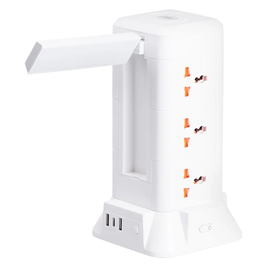 Мережевий фільтр-подовжувач TOWER 9 розеток LED-лампа 3USB + 1PD 4,8 метра Yiwu HP-5-7MF - фото 25