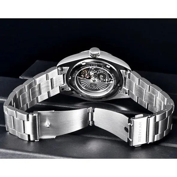 Наручний класичний годинник Benyar Automatic 10 BAR - фото 5