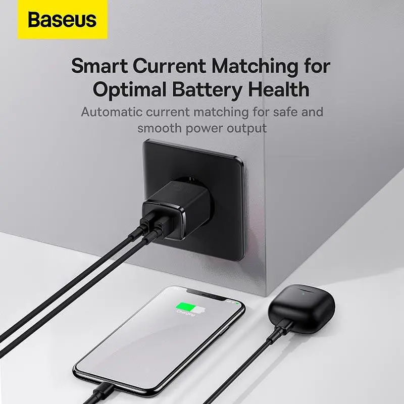 Адаптер Baseus Compact Charger 2U |2USB, 2.1A/10.5W| (CCXJ010201) - фото 8