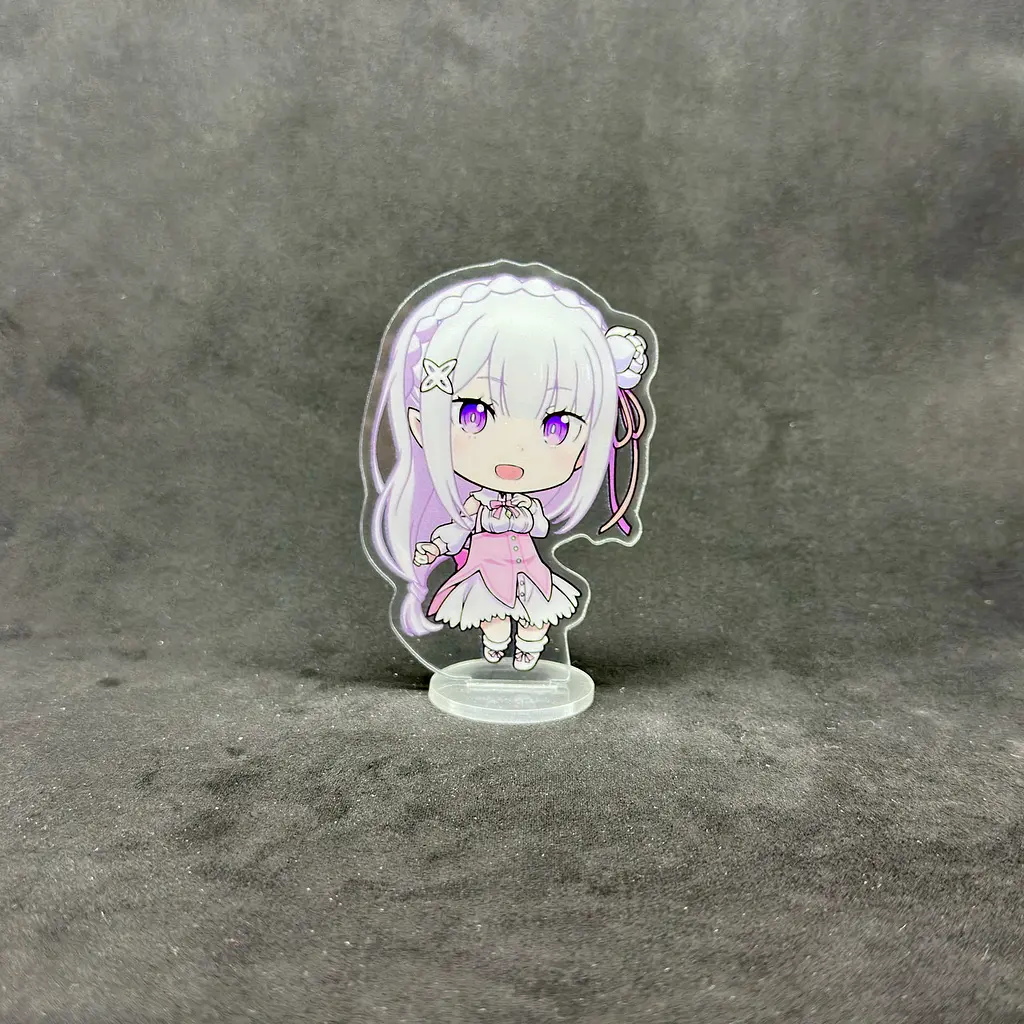 Акрилова колекційна фігурка Чібі Chibi Аніме Re:Zero. Життя з нуля в альтернативному світі Емілія (Emilia) 10 см - фото 2