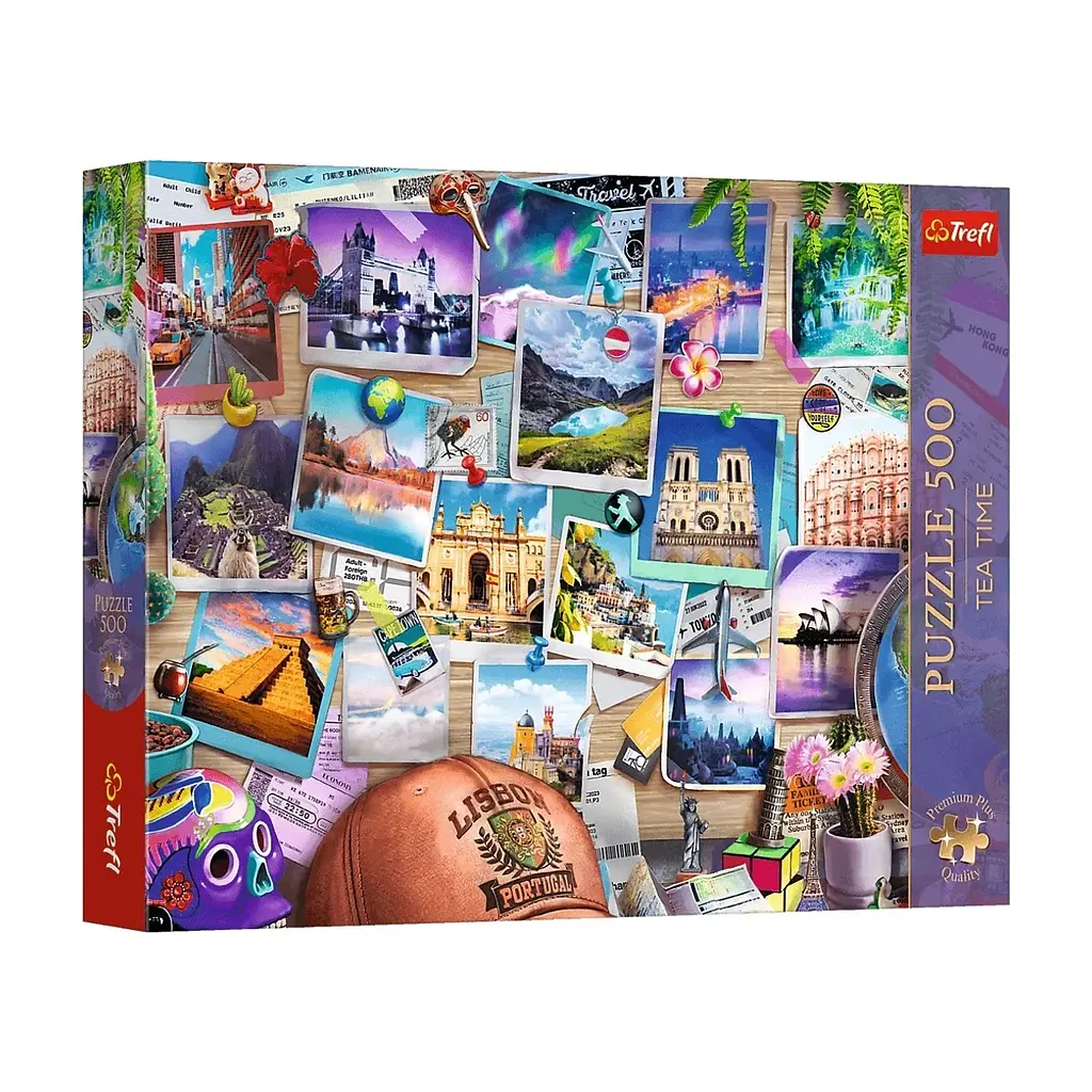Пазл Trefl Premium Plus Tea Time : Спогади про подорожі 500 елементів (5900511376166)