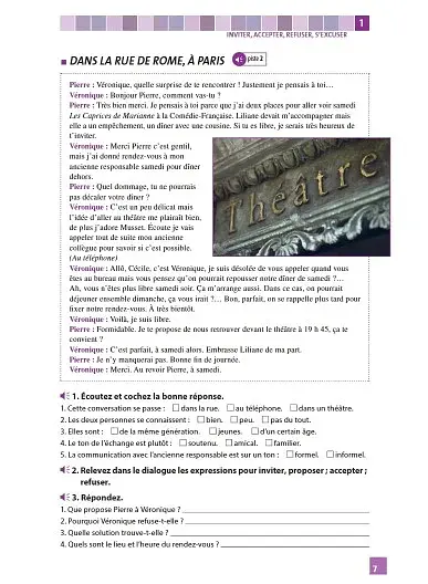 Communication en dialogues. Niveau intermédiaire A2/B1. Livre + CD - фото 6