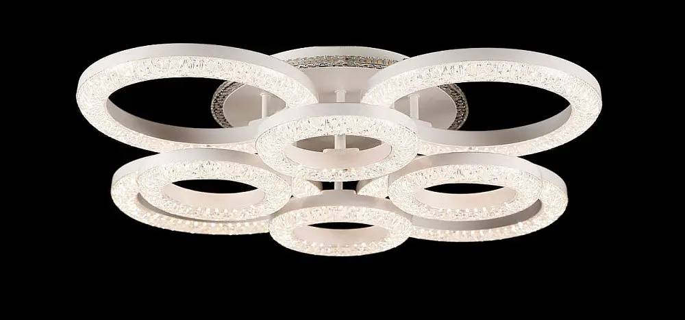 Люстра стельова LED Splendid Ray L2722/4+4, 194W, білий, сучасний стиль, з пультом, димер - фото 4