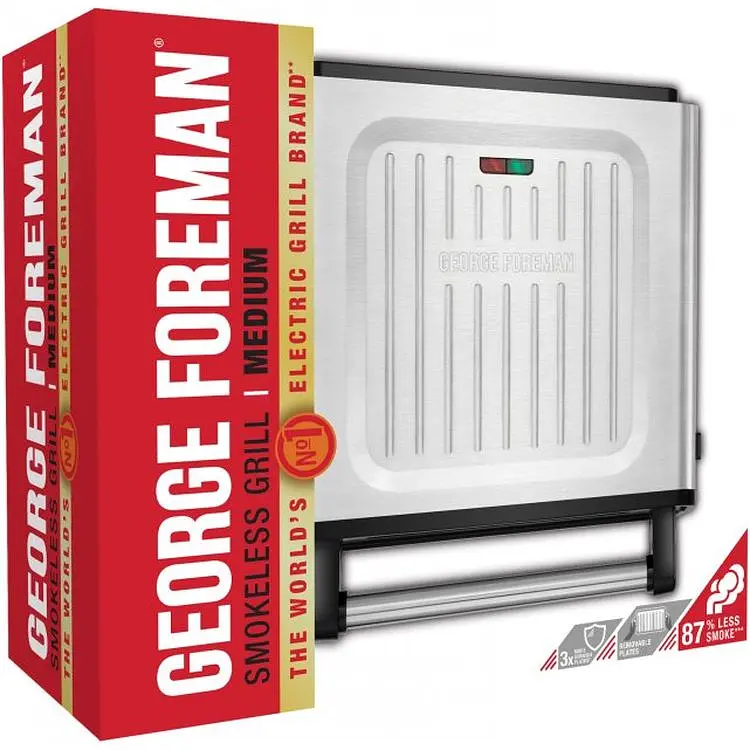 Гриль George Foreman Smokeless Grill притискний 1575 Вт чорний (28000-56) - фото 3