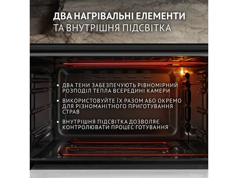 Духовка настільна Perfelli CLASSIC 48 BLACK - фото 4