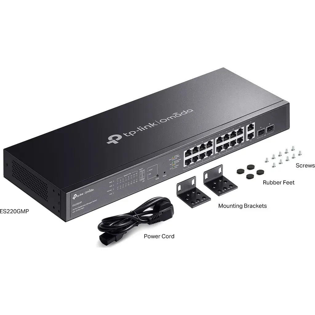 Комутатор TP-Link 20-портовий гігабітний комутатор, ES220GMP (ES220GMP) - фото 5