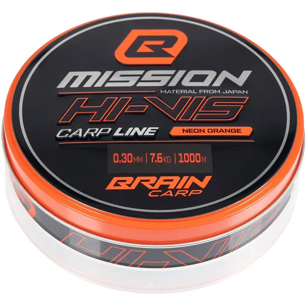 Волосінь Brain Mission Carp Line (Neon Orange) 1000m 0.30mm 7.6kg - фото 2