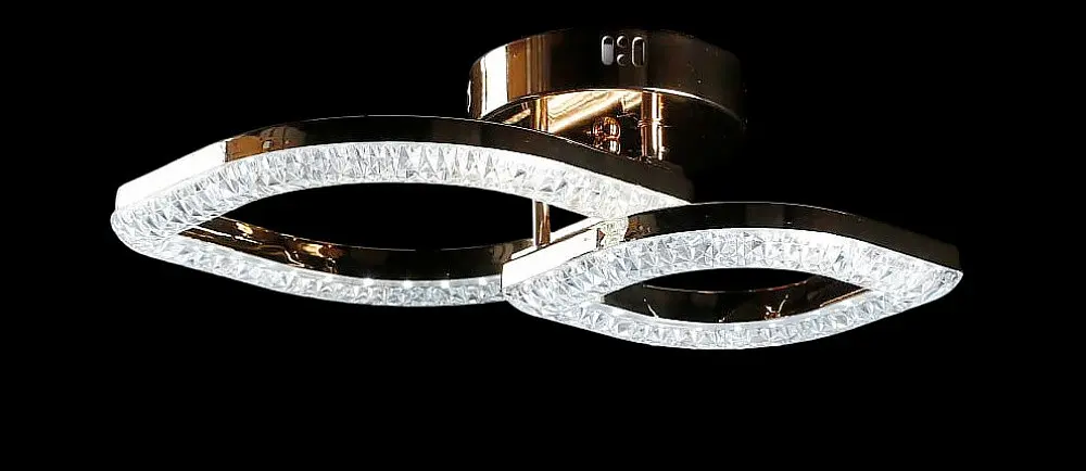 Люстра стельова LED Splendid Ray LT8005/1+1, 80W, золото/білий, сучасний стиль з димером - фото 4