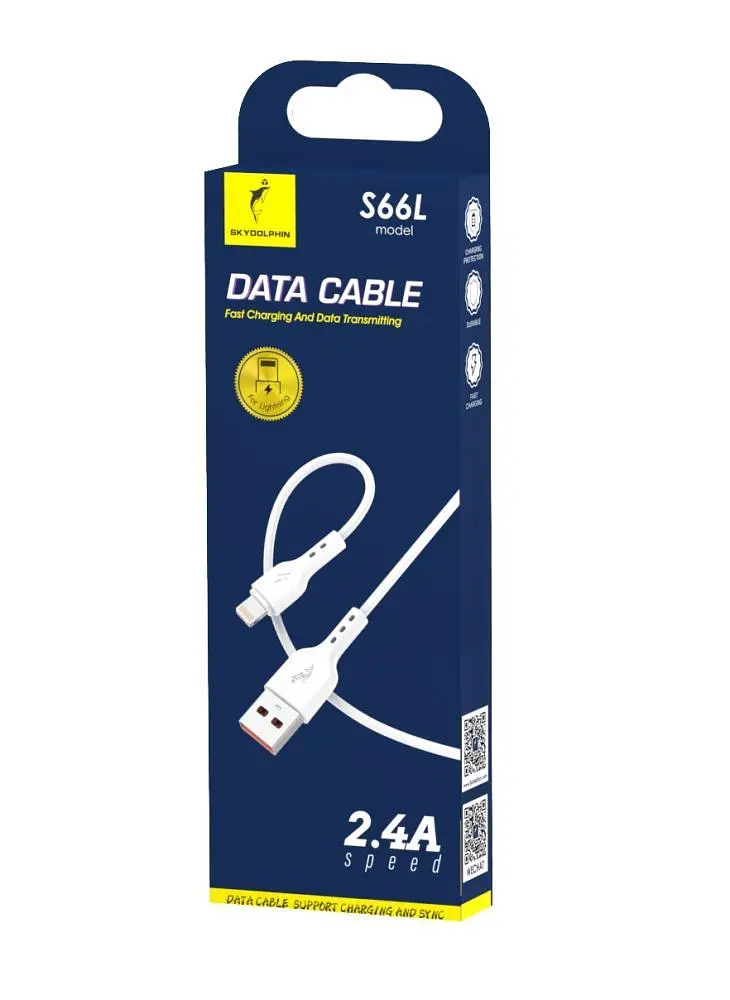Кабель SkyDolphin S66L USB - Lightning (M/M), 1 м, White (SDUSB-000647) - фото 2