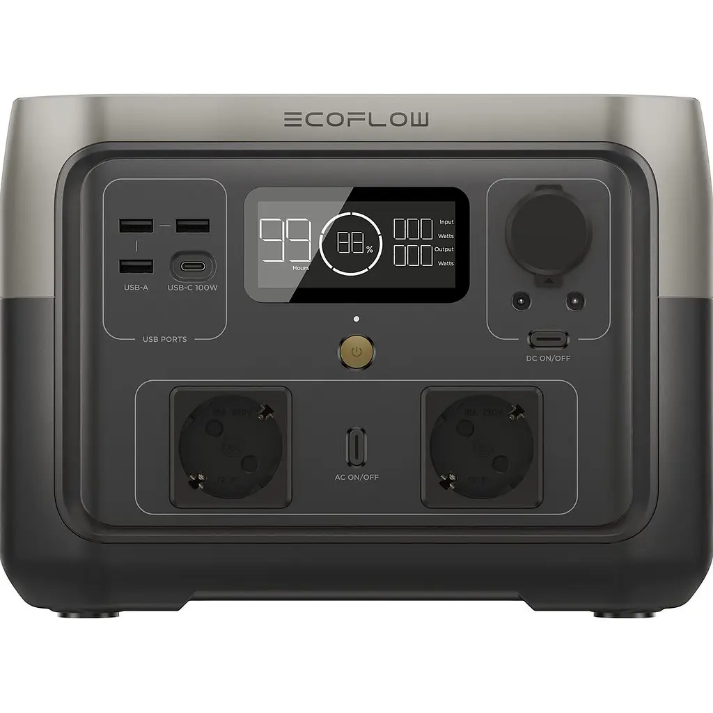 Портативна зарядна станція EcoFlow RIVER 2 Max LiFePO4, 512 Вт/ч 500 Вт (ZMR610-B-EU)