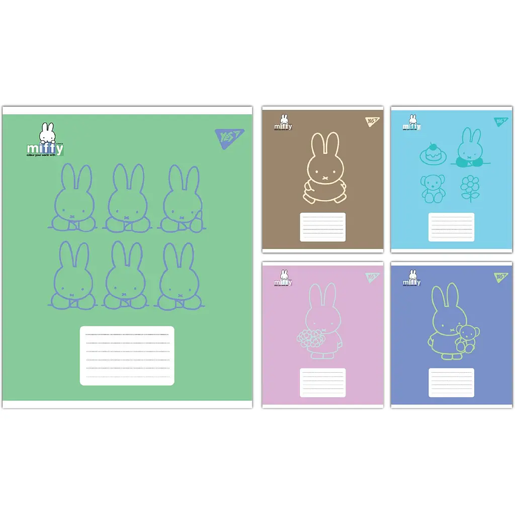 Набор тетрадей Yes Miffy Bunny A5 в косую линию 12 листов 25 шт. (767619) - фото 1