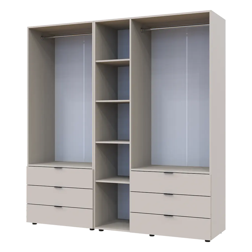 Шафа для одягу Doros Гелар комплект Кашемір 2+3 ДСП 193.7х49.5х203.4 (80737638) - фото 7