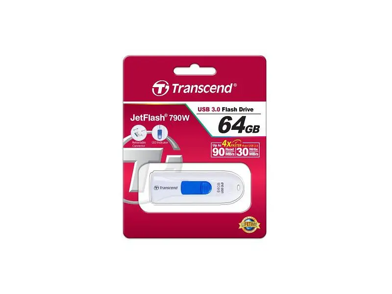 USB флеш накопичувач Transcend 64 GB JetFlash 790 (TS64GJF790W) - фото 5