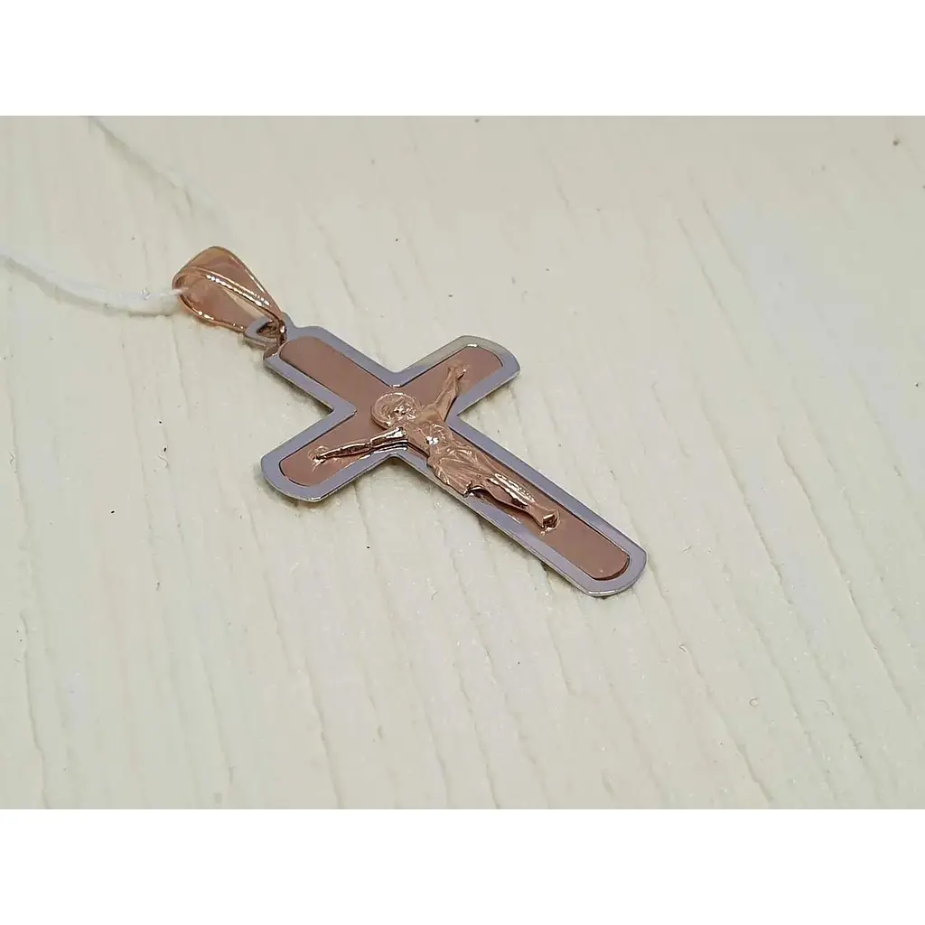 Золотий хрест Favoritum. Розп'яття Христа. 720022 - фото 2